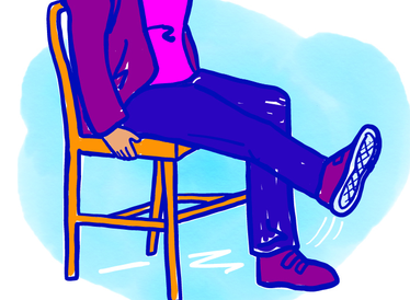 An illustration of someone doing chair exercises
