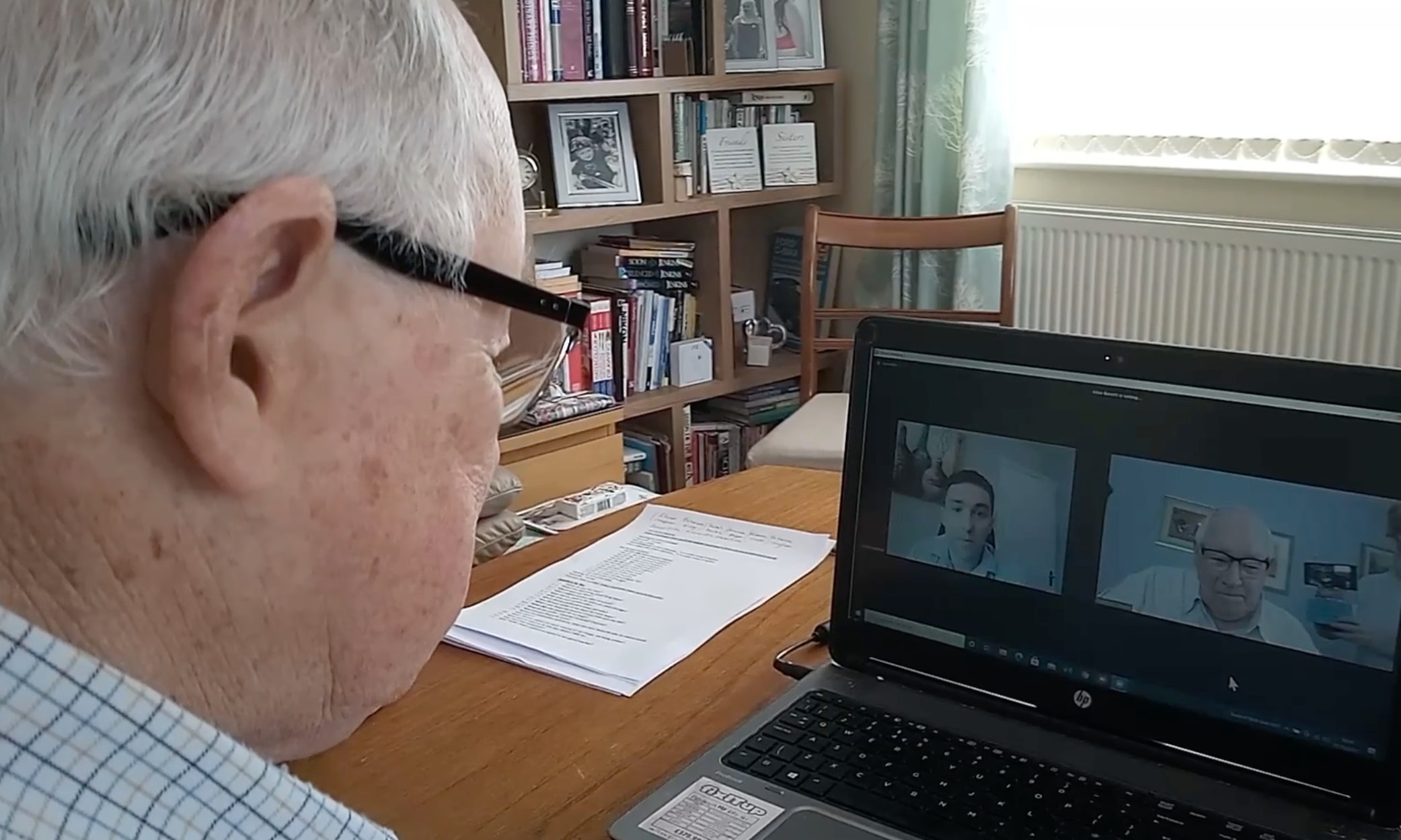 Ray speaks to Digital Champion Lloyd on a video call